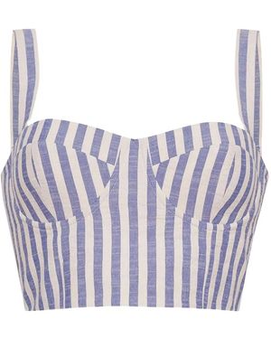 Cara Cara Claudine Striped Top - Purple