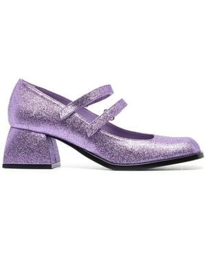 NODALETO Bacara 55Mm Glitter Mary-Jane Shoes - Purple