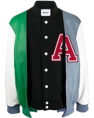 Ambush Layered Varsity Jacket - Green