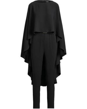 Ralph Lauren Georgette Belted Jumpsuit - Black