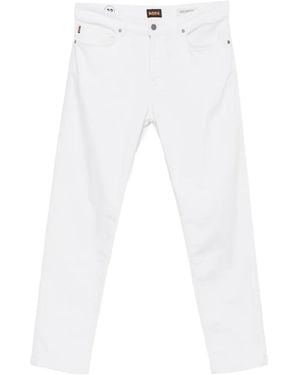 BOSS Vaqueros Con Parche Del Logo - Blanco