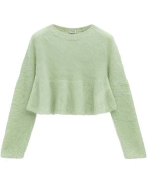 Loewe Pullover Mit Schößchen - Grün