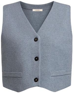 12 STOREEZ V-Neck Vest - Blue