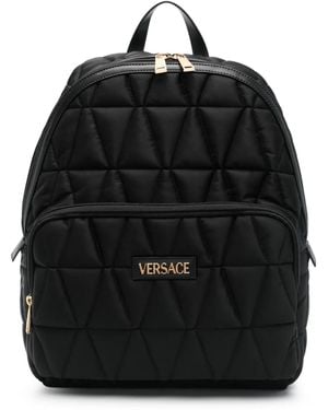 Versace Rucksack Mit Logo - Schwarz