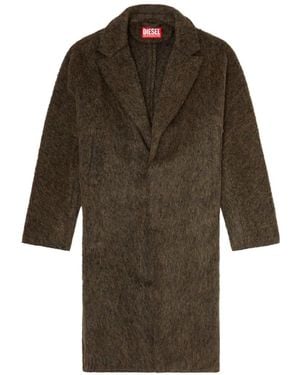 DIESEL Manteau À Effet Brossé W-Hull - Brown