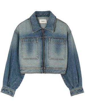 Ba&sh Zip-front patch-pocket jacket - Azul