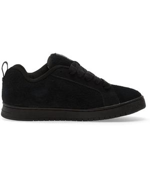 DC Shoes Logo-Print Suede Trainers - Black