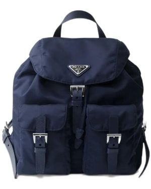 Prada Small Re-Nylon Backpack - Blue