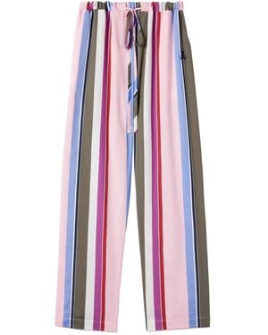 La DoubleJ Stripe Drawstring Pants - Red