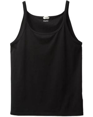 Versace Embroidered Cotton-Jersey Tank Top - Black
