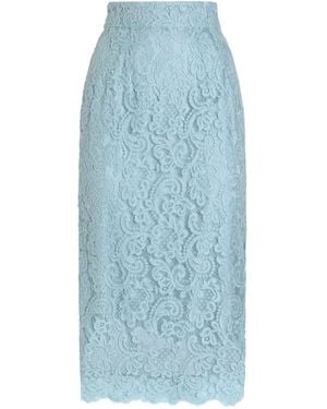 Dolce & Gabbana Midirock Aus Spitze - Blau