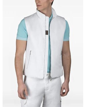Moorer Sea Island Zip-Up Gilet - Blue