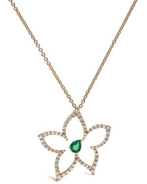 Leo Pizzo エメラルド&ダイヤモンド ネックレス 18kローズゴールド - メタリック