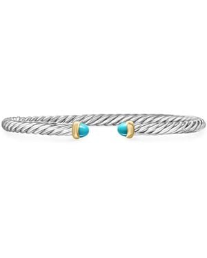 David Yurman 14Kt Cable Flex Cuff Bracelet (4Mm) - White