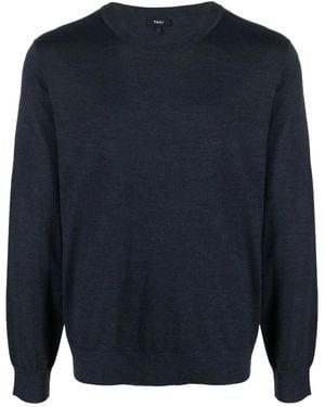 Theory Strickpullover Mit Rundem Ausschnitt - Blau