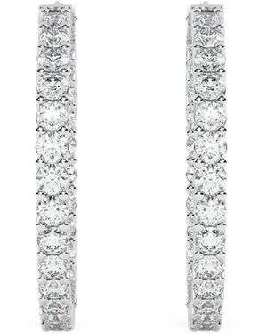Diamond Essentials Diamond Hoop Earrings - White