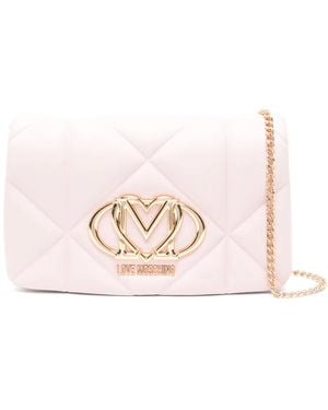 Love Moschino Logo-Plaque Cross Body Bag - Pink