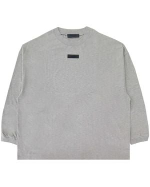 Fear Of God Logo-Appliqué Cotton T-Shirt - Grey