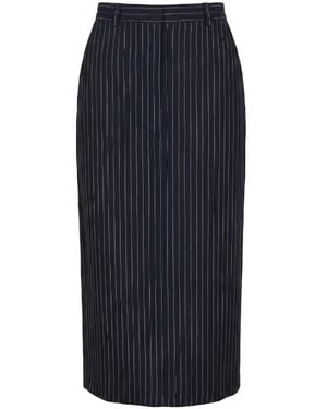 Pinko Pinstripe-Pattern Pencil Maxi Skirt - Blue
