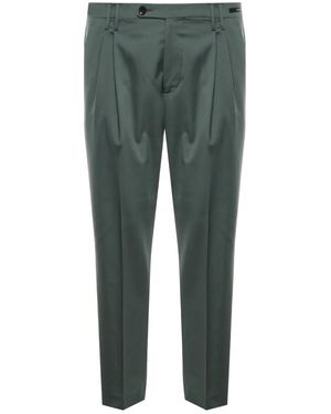 Michael Coal Pleated-Details Pants - Green