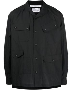 White Mountaineering Hemdjacke Mit Aufgesetzten Taschen - Schwarz