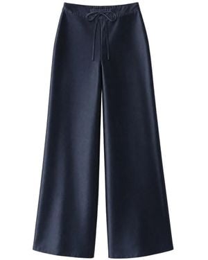 Reformation Olina Cropped Trousers - Blue