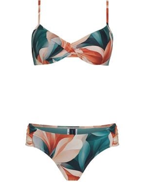 Lygia & Nanny Vitória フローラル ビキニ - ブルー