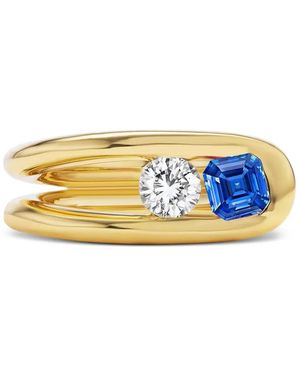 UNIFORM OBJECT Impact Sapphire And Diamond Ring - Metallic