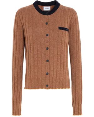 Barrie Cardigan Côtelé - Marron