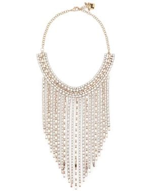 Rosantica Collier Serti De Cristaux À Franges - White