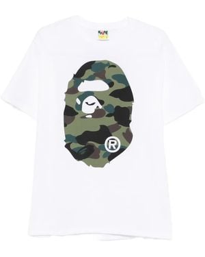 A Bathing Ape 1St Camo Big Ape Head Tee - White