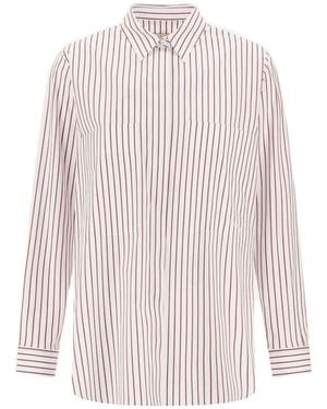 Herno Striped Poplin Shirt - White