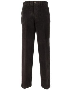 Briglia 1949 Corduroy Straight-Leg Pants - Black