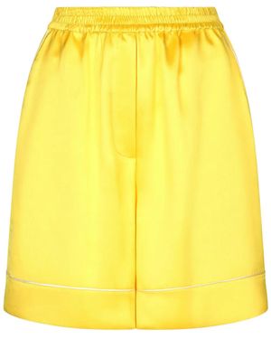 Dolce & Gabbana Lemon Silk Shorts - Yellow