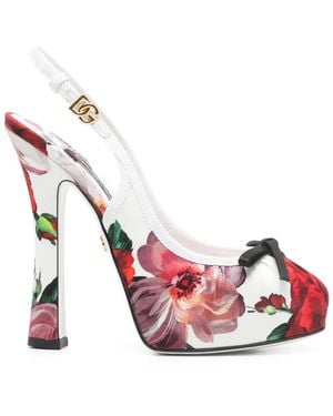 Dolce & Gabbana サテン スリングバック パンプス - ピンク