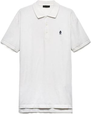 Prada Stückgefärbtes Poloshirt - Weiß