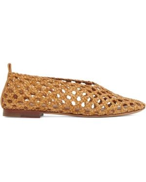 Mansur Gavriel Woven Slip-On Ballet Flats - Brown