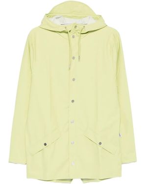 Rains Kapuzenjacke mit Knöpfen - Gelb