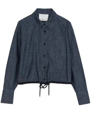 3.1 Phillip Lim Drawstring-Hem Shirt - Blue