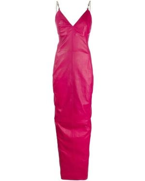 Rick Owens Rear-Slit Fitted Long Dress - Pink