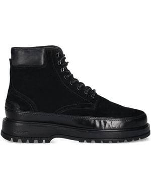 GANT Lace-Up Lug-Sole Boots - Black