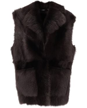 LA ROSE Pocket Sleveless Gilet - Black