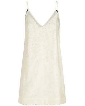 Tela Floral-Prin V-Neck Mini Dress - White