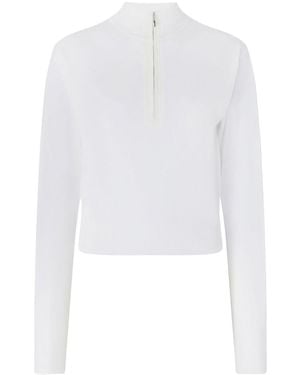 Pinko Half-Zip Top - White