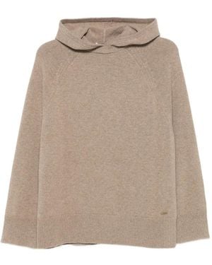 Max Mara Hoodie En Cachemire À Manches Raglan - Neutre