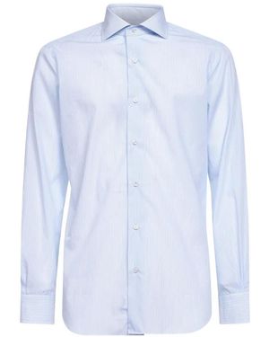 Barba Napoli Chemise À Rayures - Blue