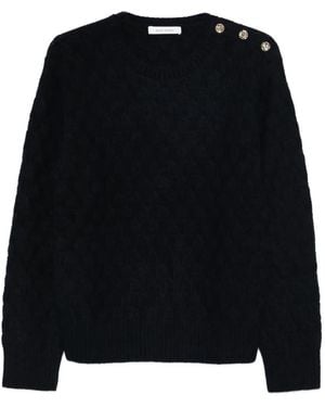 Wales Bonner Button Textured Jumper - Black