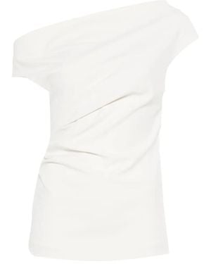 P.A.R.O.S.H. One-Shoulder Blouse - White