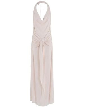 FEDERICA TOSI Halter-Neck Maxi Dress - White
