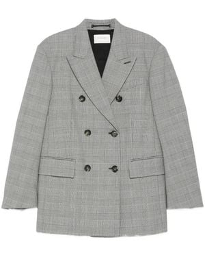 Sportmax Double-Breasted Blazer - Grey